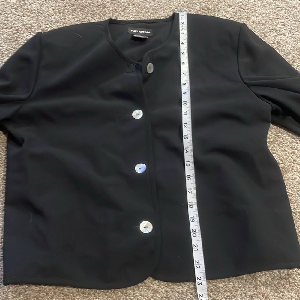 Halston Lined Button Down Blazer Jacket Size 12 - image 7